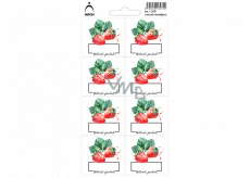 Arch Jar stickers Strawberries Natural product 8 labels 17 x 9 cm