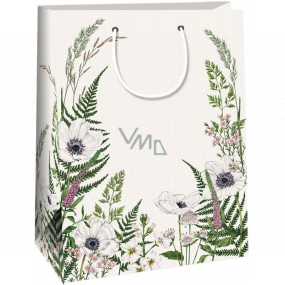 Ditipo Paper gift bag 27 x 37 x 12 cm Kraft - meadow flowers