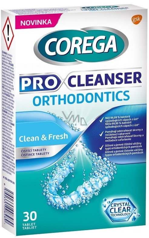 Corega Pro Cleanser Clean & Fresh cleaning tablets for orthodontic ...