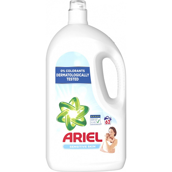 Ariel Sensitive Skin liquid washing gel 62 doses 3,410 l
