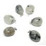 Crystal with Tourmaline Tumbler pendant natural stone, 2,2-3 cm, 1 piece, stone stones