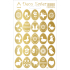 Arch Easter decorative stickers holographic eggs gold 12 x 18 cm