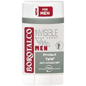 Borotalco Men Invisible Musk Scent deodorant stick for men 40 ml