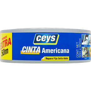 Ceys adhesive American tape, silver 50 mm x 50 m