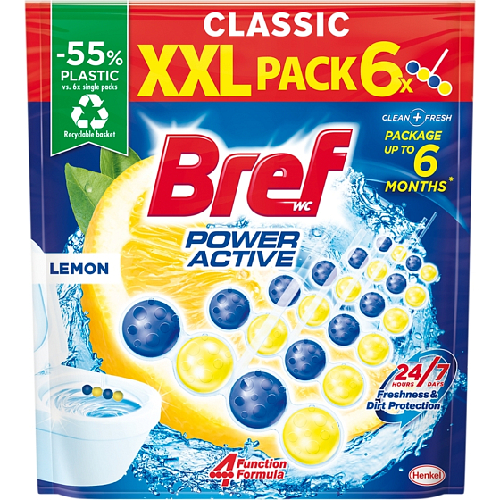 Bref WC Balls Power Aktiv Lemon, 6 x 50 g