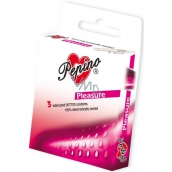 Pepino Pleasure ribbed condoms made from natural latex 3 pieces