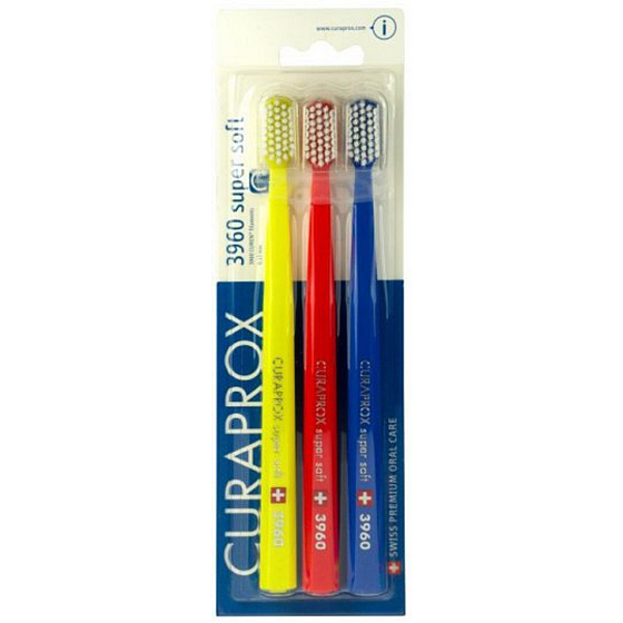 Curaprox CS 3960 Sensitive Super Soft very gentle hardness toothbrush 3 pieces