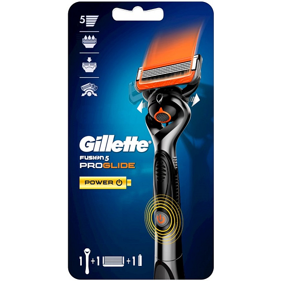 Gillette Fusion ProGlide Flexball Power razor + replacement blade 1 piece + battery 1 piece, for men
