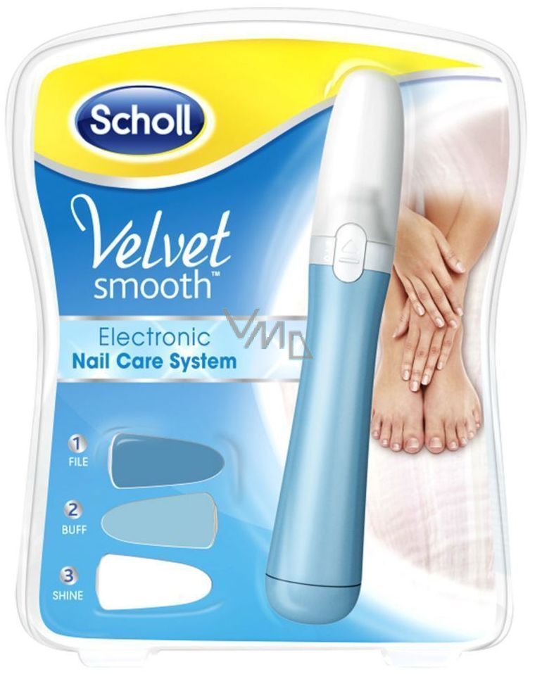 Scholl Velvet Smooth Nail Care System Blue electric nail file VMD