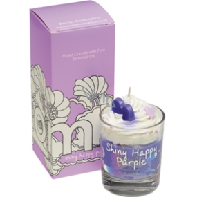 Bomb Cosmetics Happy violet fragrant natural, handmade candle in glass burns for up to 35 hours