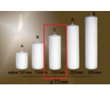 Lima Gastro smooth candle white cylinder 70 x 200 mm 1 piece