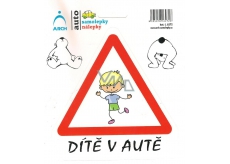 Arch Car sticker Child in the car cheerful boy 15 x 17 cm