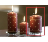 Lima Heart print candle old pink cylinder 70 x 100 mm 1 piece