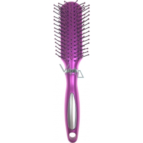 Hair brush square 17.5 cm pink 40250