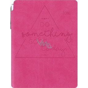 Albi Diary 2018 weekly with pen EN Do something pink 14,5 cm x 11 cm