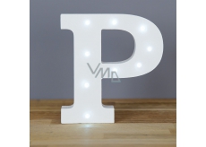 Nekupto Dřevěné LED písmeno P dekorace 16 cm NLE 016