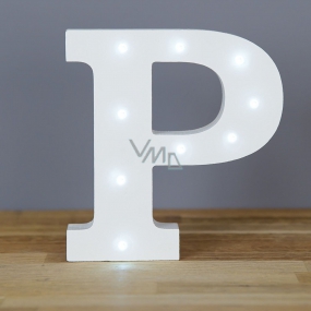 Nekupto Wooden LED letter P decoration 16 cm