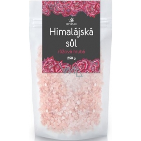 Allnature Himalayan pink salt contains, among other things, magnesium, calcium, potassium and iron 250 g