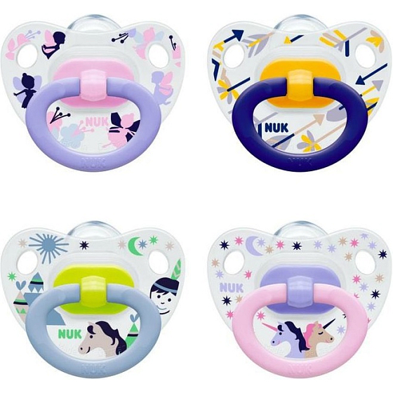 Nuk Classic Happy Days orthodontic silicone comforter 18+ months 1 piece