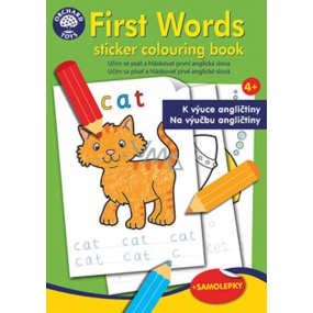 Ditipo Coloring book with stickers The first English words for teaching English to children 4+ 24 pages