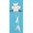 White owl for hanging, hearts 22 cm
