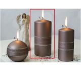 Lima Sparkling candle light brown cylinder 70 x 150 mm 1 piece