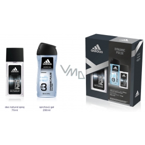 Adidas Dynamic Pulse perfumed deodorant glass for men 75 ml + shower gel 250 ml, cosmetic set