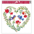 Window foil without glue with heart glitter no.3 30 x 30 cm