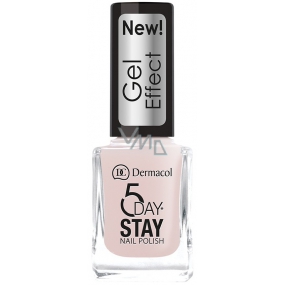 Dermacol 5 Day Stay Gel Effect long-lasting nail polish with gel effect 26 Satin 12 ml