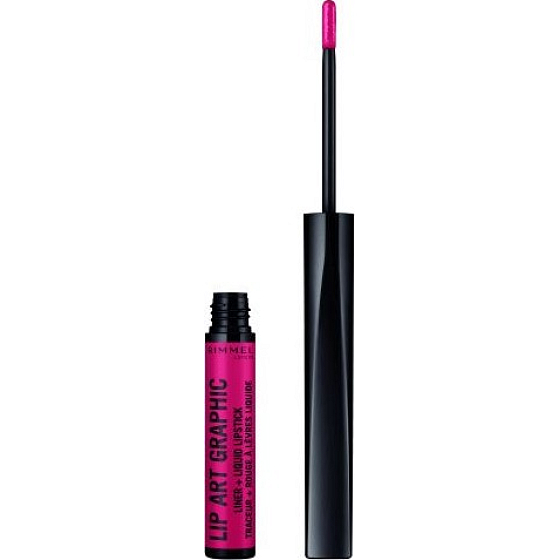 Rimmel London Lip Art Graphic contouring pencil + liquid lipstick 2in1 110 Vibez 1.8 ml