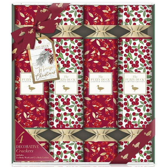 Baylis & Harding Mulberries, Mistletoe and Cranberries cleansing gel 30 ml + body lotion 30 ml + cleansing gel 30 ml + body lotion 30 ml, cosmetic set