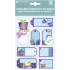 3D Gift Tags with Blue-Purple Glitter 17 x 12.5 cm 8 pieces