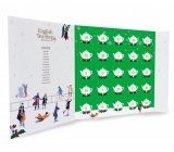 Česky Tea Shop Bio Advent Calendar in the shape of a book green, 25 pieces of pyramids of loose teas, 13 flavors, gift set