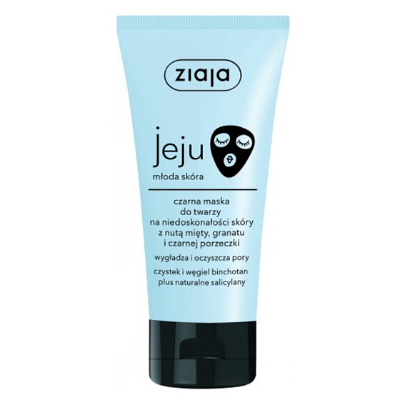 Ziaja Jeju Black Cleansing and Smoothing Face Mask for Skin Imperfections with Anti-inflammatory and Antibacterial Effects 50 ml