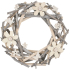 Wreath of twigs with flowers and butterflies 30 cm