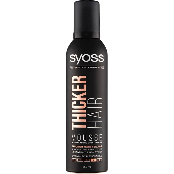Syoss Thicker Hair extra strong fixation foam hardener 250 ml