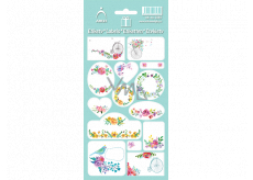 Arch Household stickers, flower gifts - greenish 11 x 23.5 cm