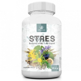 Allnature Stress herbal blend helps to calm the body overall diet supplement 60 capsules
