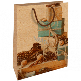 Nekupto Gift kraft bag 28 x 37 cm Christmas Gifts 603 WKHL