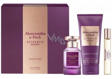 Abercrombie & Fitch Authentic Night Woman perfumed water for women 100 ml + body lotion 200 ml + perfumed water 15 ml, gift set