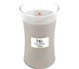 WoodWick Fireside - Fire in the fireplace scented candle with wooden wick and lid glass large 609 g