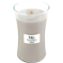 WoodWick Fireside - Fire in the fireplace scented candle with wooden wick and lid glass large 609 g