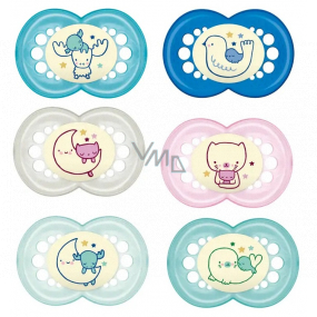 Mam Night silicone orthodontic comforter 6+ months various patterns and colors 1 piece