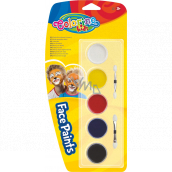 Colorino Face Paint Dry 5 Colors + Brush 2 Pieces