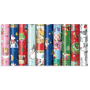 Zoewie Gift wrapping paper 70 x 200 cm Bambini dark blue - Santa on a rocket, reindeer, moon