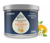 Glade Aromatherapy Pure Happiness Orange + Neroli scented large candle in glass, burning time 60 h 260 g