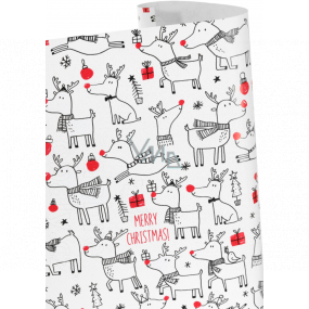 Zöwie Gift wrapping paper 70 x 200 cm Bambini white - black reindeer