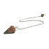 Unakit pendulum natural stone 2,5 cm + 18 cm chain with bead, stone of personal growth and vision