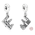 Sterling silver 925 Prague Charles Bridge, travel bracelet pendant