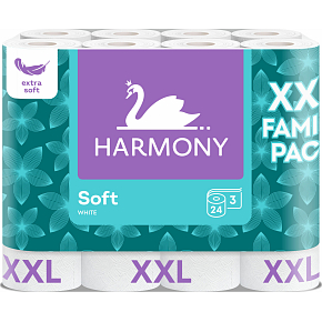 Harmony Soft Family Pack 3-ply Toilet Paper, 24 Rolls, 15.7 m Roll Harmony Soft Family Pack 3-ply Toilet Paper, 24 Rolls, 15.7 m Roll